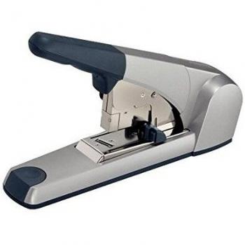 Leitz 5553 Heavy Duty Flat Clinch Stapler, 120 Sheet Capacity, 12mm, Silver