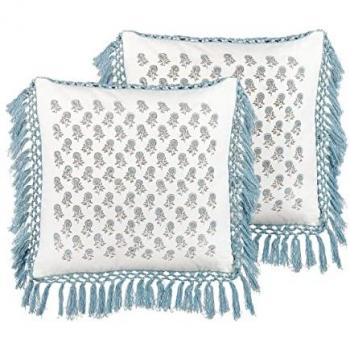 Blue & White Floral Accent Cushions