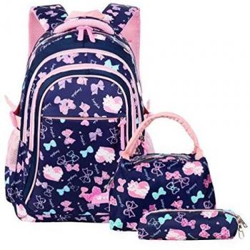 Vbiger Kids School Backpack Waterproof Lightweight with Pen Case and Lunch Bag