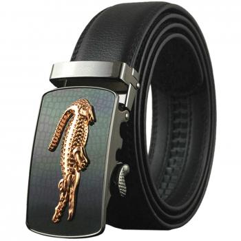 Qishi Yuhua Men’s Genuine Leather Casual Belt (20'-39' waist)