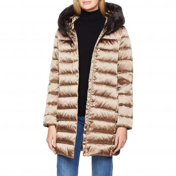 Parka Geox W Chloo, Mujer, Beige (Powder Taupe F5170), Talla 46