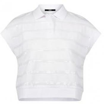 Zero Glamour Poloshirt mit Pailletten