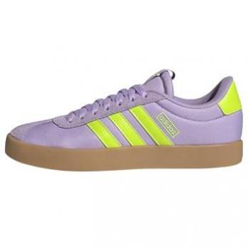 Adidas Women’s VL Court 3.0 – Purple, Powder Plum, Solar Slime, and Lucid Lemon