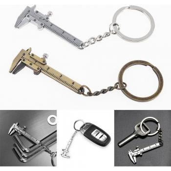 Zinc Alloy Vernier Caliper 0-40mm with Keychain for Jewelry