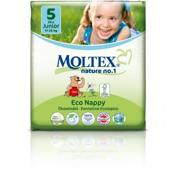 MOLTEX PANNOLINI ECOLOGICI 5 JUNIOR 11-25 KG