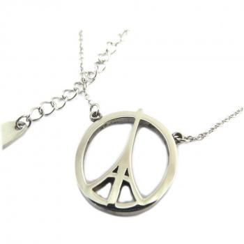 Collar 'Tour Eiffel' en Acero Plateado
