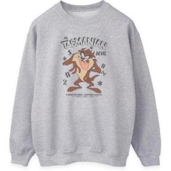 Looney Tunes Ladies Tasmanian Devil Sweatshirt in White