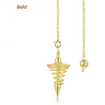 Antique Gold Copper Cone Pendulum for Wicca
