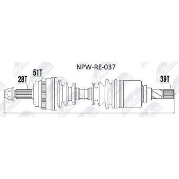037 Drive Shaft (NTY NPW-RE)