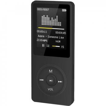 Tragbarer MP3-Player mit Bildschirm, FM-Radio, Spielen, Filmen, Mikrofon, USB 2.0 für TF-Karte, Stereo-Radio