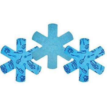KitchenCraft Non Stick Pan Protectors Set, Blue, Pack of 3