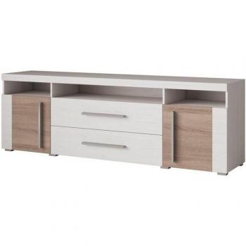 Beige Lowboard Roger, 182 cm, 2 Türen und 2 Schubladen