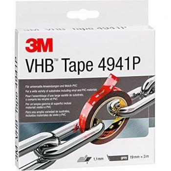 3M VHB™ 4941P Double-Sided Adhesive Tape, 3 m x 19 mm, Grey