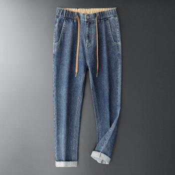 BROWON Men's Ankle-Length Cotton Denim Pants