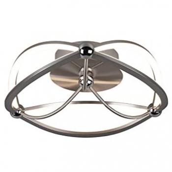 Plafoniera Ellittica LED Dimmerabile Acciaio Satinato D. 41cm Charivari