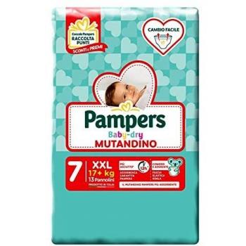 Pampers Baby-Dry Mutandina XXL, Pacco da 13 Pezzi, per Bambini Oltre 17kg