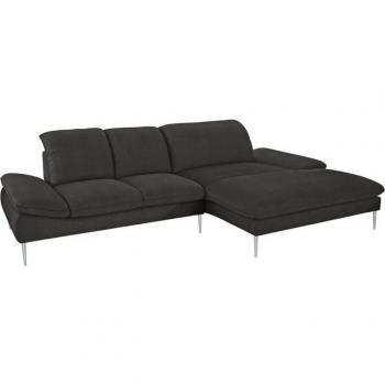 W.SCHILLIG Ecksofa »enjoy&MORE«, grau mit silbernen Füßen