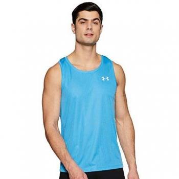 Under Armour UA Speed Stride Singlet, Camiseta sin mangas para Hombre, Azul