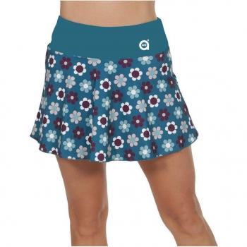Falda deportiva Full Flores Petrol A40grados