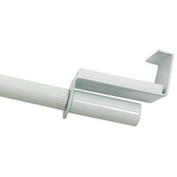 Asta per tende a pressione, metallo bianco, ø 9 mm, lunghezza regolabile 60-90 cm