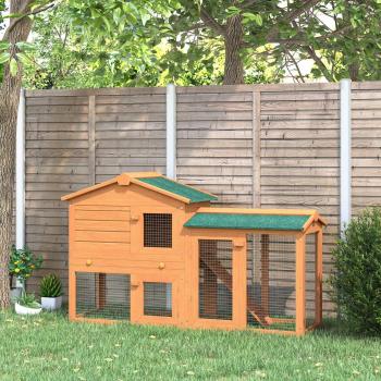 PawHut 2-Tier Outdoor Guinea Pig Hutch