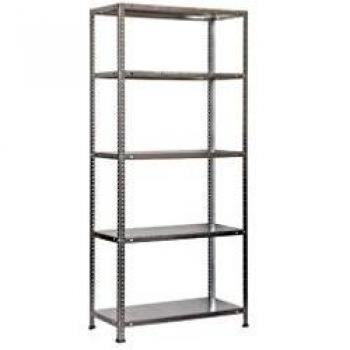 Comfort Plus Simon 5-Shelf Storage Rack Natural Metal