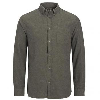 Langarmhemd JACK & JONES JJECLASSIC MELANGE SHIRT LS SN Gr. XS, N-Gr, grün (rosin), Herren, Web, Obermaterial: 100% Baumwolle, unifarben, Hemden