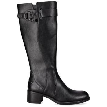Chika 10 Bota negra de tacón bloque para mujer – caña alta