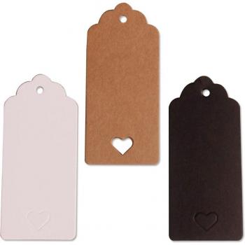 Tag cœur d'affection kraft