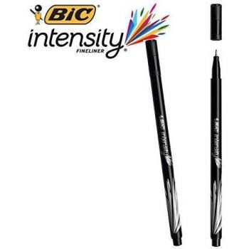 BIC 5 Stylos Feutre Fineliner Intensity 0,4mm Noir