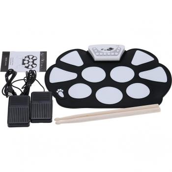 Kit de alfombrillas de silicona portátil con palo tambor