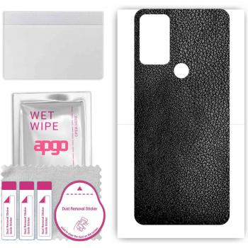 Capa de Protección APGO en Tinta Negra y Cuero para Moto G Play 2022