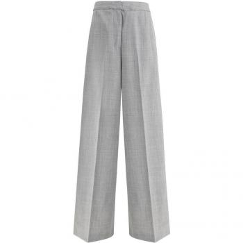 Fabiana Filippi Elegant Gray Wool Blend Wide-Leg Pants