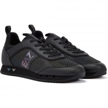 Lacets noirs et blancs irisés pour sneakers hommes Ea7