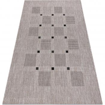 Square Floorlux Rug (Model 20079) – 160 cm x 230 cm, Silver, Black & Beige Tones