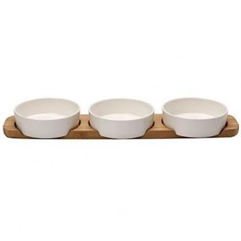 Pizza Passion 4‑Piece Bowl & Tray Ensemble