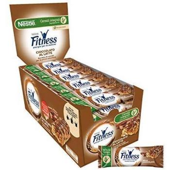 Barretta fitness con cereali integrali e cioccolato al latte, marchio Nestlé, 24 pezzi per confezione
