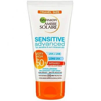 Garnier Ambre Solaire Sensitive Sun Cream SPF50 50ml Travel