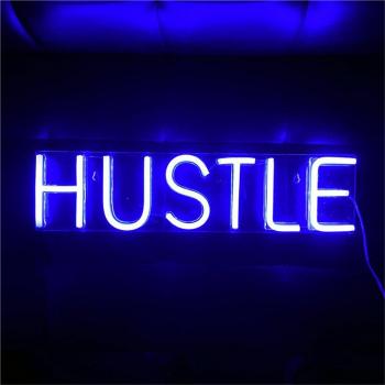 Arte de Pared HUSTLE: Luz Neón USB