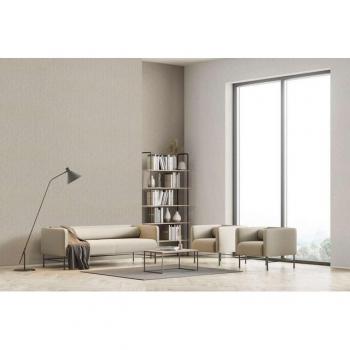 Marburg Vliestapete „Glitzerspur“ – Beige/Grau, 0,53 m × 10,05 m, feine Nadelstreifen, elegante Struktur