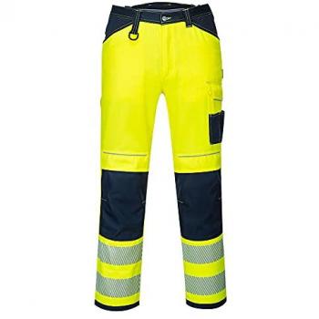Portwest PW3 High Visibility Utility Shorts – Yellow/Navy, 42