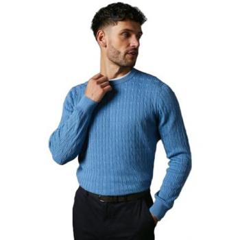 Navy Premium Pure Cotton Cable Crewneck Jumper (XL) – Debenhams