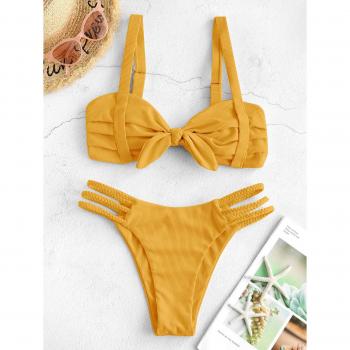 Corte Alto Bikini Zaful Tirantes Trenzados
