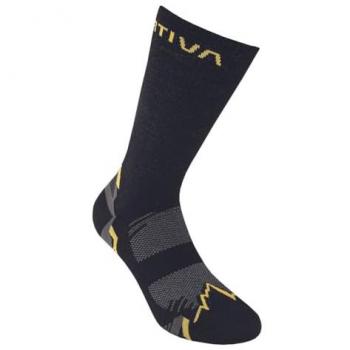 La Sportiva Black Gray Yellow Hiking Socks