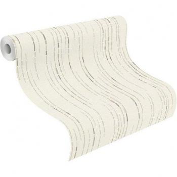 Rasch 735130 papier peint intissé 10.05 m argent beige crème