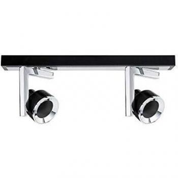 Paulmann Deckenstrahler Spotlight Turn Max – 66671, 2×10 W, GU10, Schwarz/Chrom, 230 V, Metall‑Kunststoff