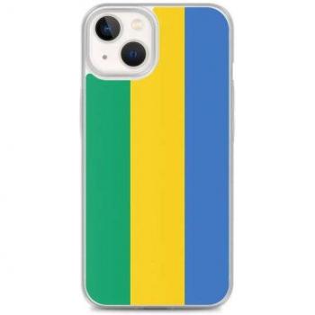 Funda PIXELFORMA iPhone 13 Drapeau Gabón Silicona Resistente