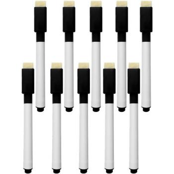 Stylos dessin enfants tableau blanc noir 10 pcs avec gomme