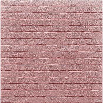 Décorations Murales en Forme de Brique Rose Auto-adhésives 3D NW31