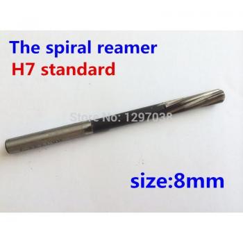 8mm Diameter 33mm Shank Length 117mm M35 Cobalt Spiral Reamer H7